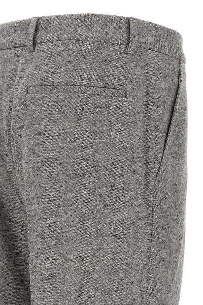 Brunello Cucinelli Tailored Suit Set Double-breasted Jacket In Gray