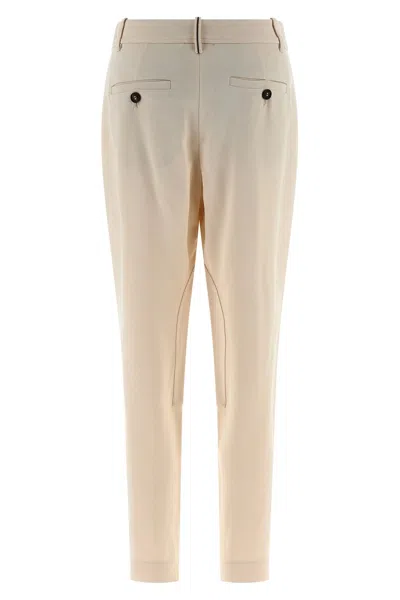 Brunello Cucinelli Equestrian Pants Beige In White