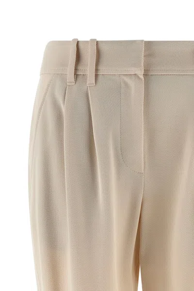 Brunello Cucinelli Equestrian Pants Beige In White