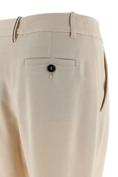 Brunello Cucinelli Equestrian Pants Beige In White