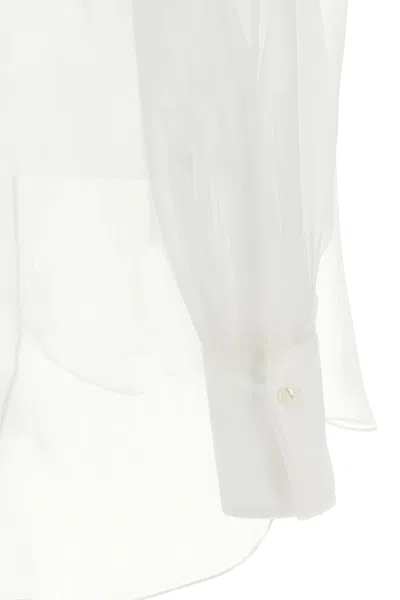 Brunello Cucinelli Layered Shirt Featuring Buttoned Cuffs In White