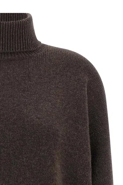 Brunello Cucinelli High Neck Sweater Sweaters And Cardigans Brown In Brown