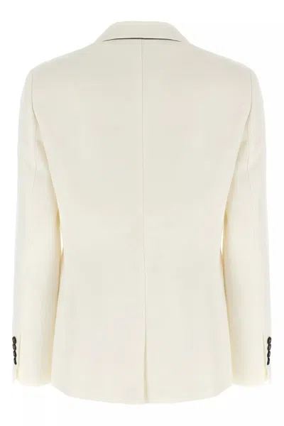 Brunello Cucinelli Tailored Single-breasted Blazer In White