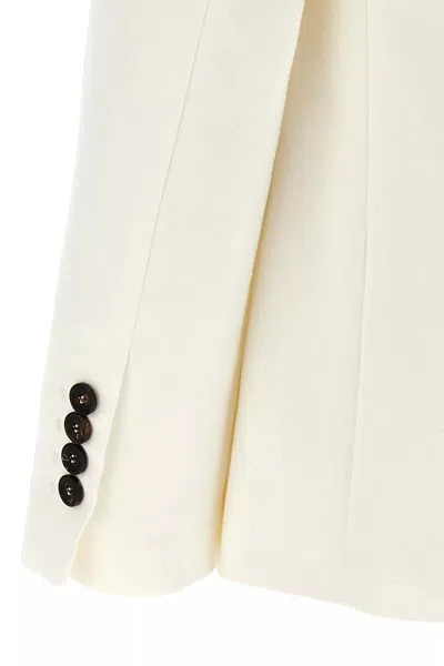 Brunello Cucinelli Tailored Single-breasted Blazer In White