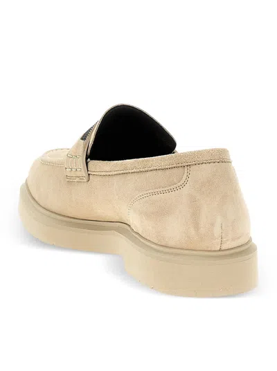Brunello Cucinelli Beige Loafers With Monile Detail In Neutral
