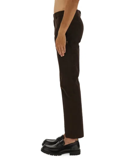 Burberry Tailored Trousers With Side And Back Pockets In Brown