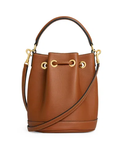 Celine Women Clara Teen Soft Bag In Grained Calfskin Leather In Brown