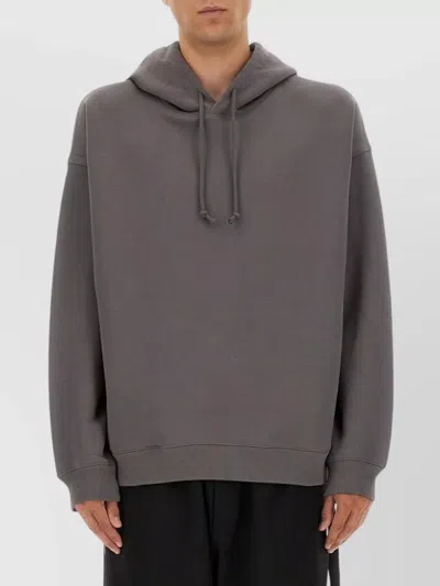 Y-3 Hoodie Featuring Graphic Design On Back In Gray