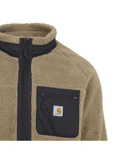 Carhartt Liner Jacket With High Collar And Pockets In Green