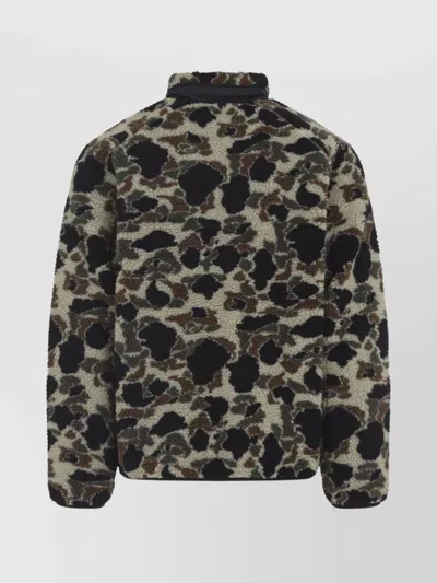 Carhartt Prentis Liner Camouflage-pattern Fleece Jacket In Black