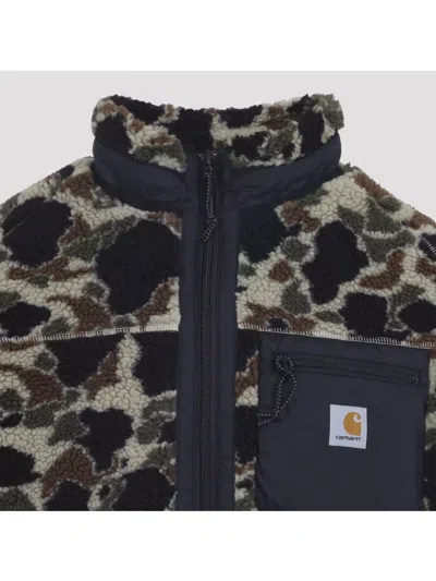 Carhartt Prentis Liner Camouflage-pattern Fleece Jacket In Black