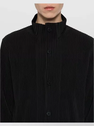 Issey Miyake Long Sleeve Shirt Featuring Large Front Pockets In Black