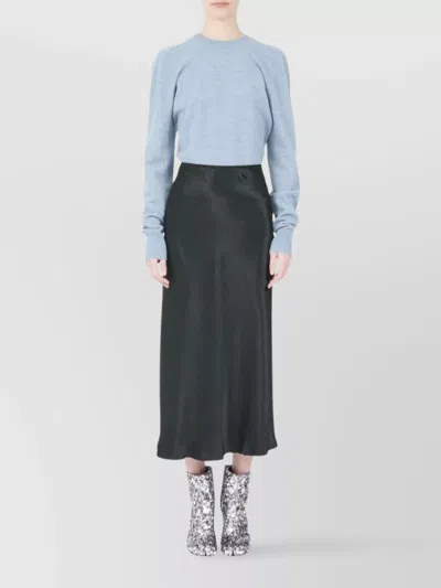Maison Margiela Long Flared Skirt In Black
