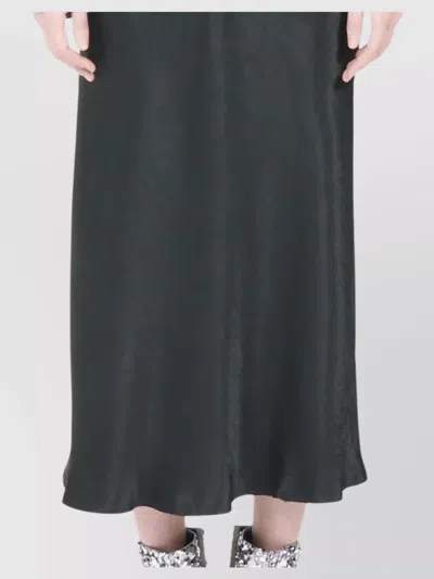 Maison Margiela Long Flared Skirt In Black