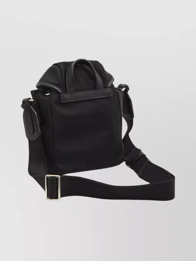 Moncler Versatile Polyester Backpack Adjustable Straps In Black