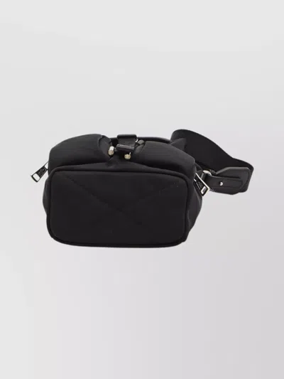 Moncler Versatile Polyester Backpack Adjustable Straps In Black