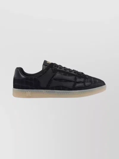 Amiri Crocodile Pattern Low-top Sneakers In Black