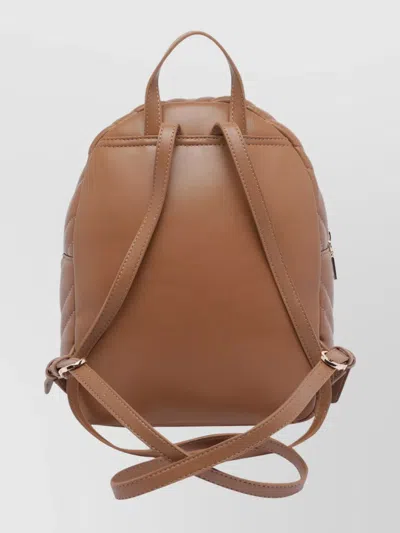 Liu •jo Versatile Quilted Backpack Featuring Multiple Pockets In Brown