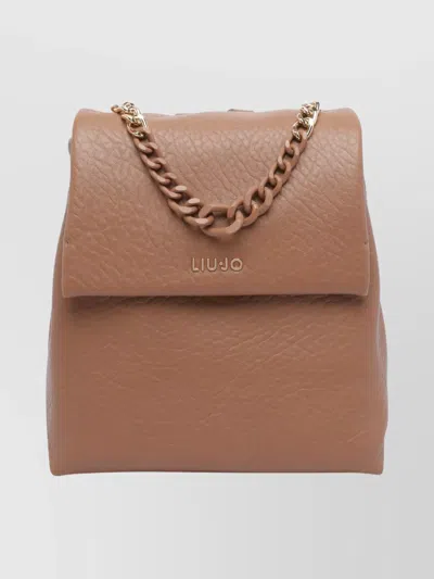 Liu •jo Versatile Chain Handle Backpack Collection In Brown