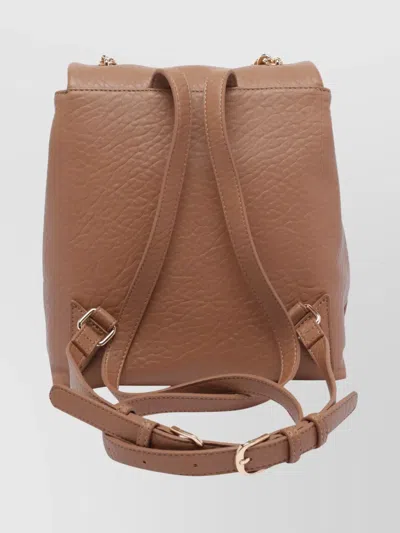 Liu •jo Versatile Chain Handle Backpack Collection In Brown