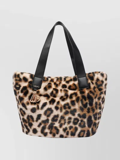 Liu •jo Leopard Print Faux Fur Shoulder Bag In Animal Print