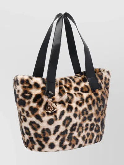 Liu •jo Leopard Print Faux Fur Shoulder Bag In Animal Print