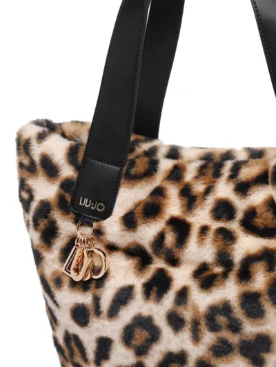 Liu •jo Leopard Print Faux Fur Shoulder Bag In Animal Print