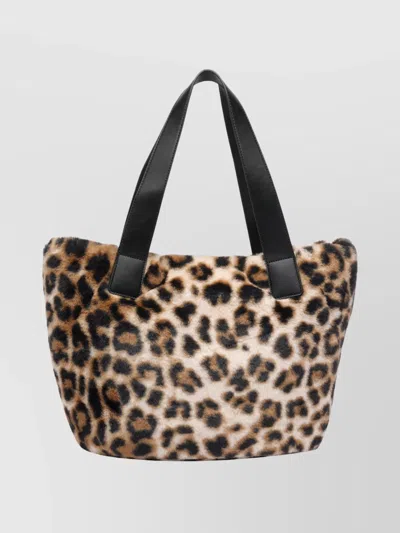 Liu •jo Leopard Print Faux Fur Shoulder Bag In Animal Print