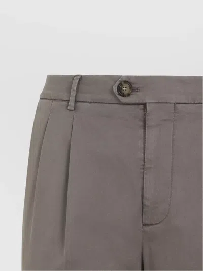 Brunello Cucinelli Pleated Front Trousers Straight Leg Design In Gray
