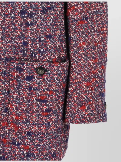 Gucci Multicolor Crewneck Jacket With Gg Logo On The Buttons In Wool Blend Woman In Multi