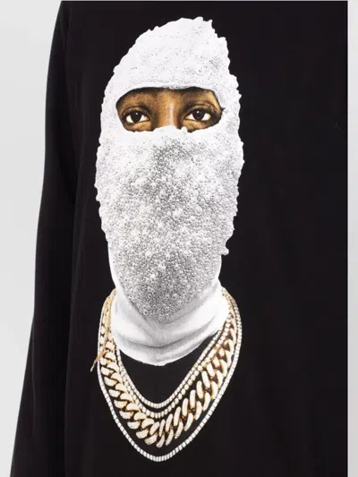 Ih Nom Uh Nit Graphic Print Crewneck Sweater With Long Sleeves In Black