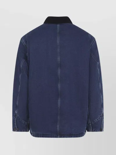 Carhartt Casual Jacket With Long Sleeves And Pockets In Blue