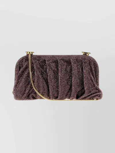 Benedetta Bruzziches Embellished Fabric Large Venus Clutch