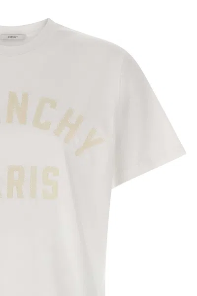 Givenchy White T-shirt With Maxi Logo On The Front In Cotton Man In White