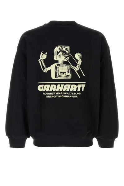 Carhartt Mens Black Wiptopia Relaxed-fit Cotton-blend Sweatshirt In Black