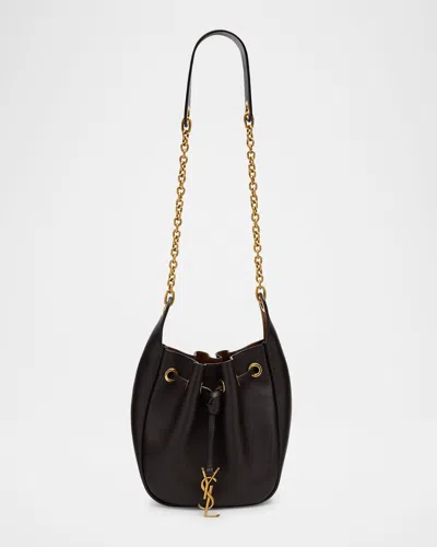 Saint Laurent Cassandre Drawstring Leather Shoulder Bag