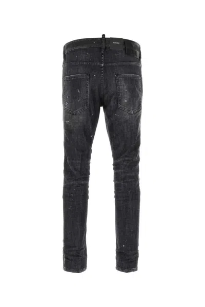 Dsquared2 Dsquared Black Stretch Denim Skater Jeans In Black