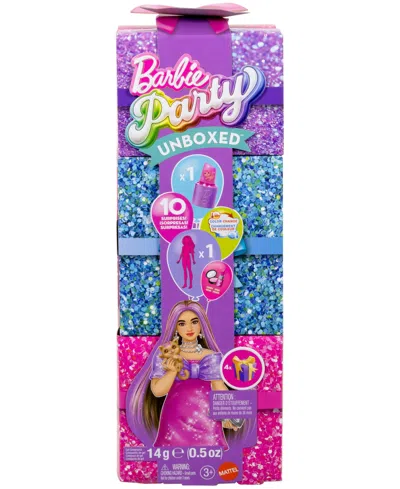 Barbie Party Unboxed Glam Party Series Sparkle Doll Accessories With 10 Surprises In Pink