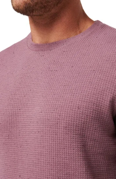 Travismathew Cloud Waffle Crewneck Tee In Pink