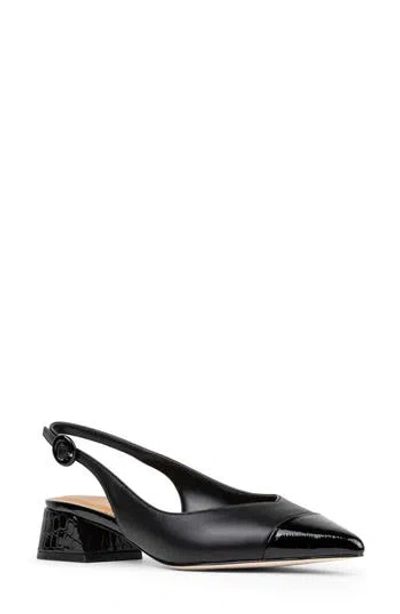 Donald Pliner Payton Leather Slingback Pump In Black