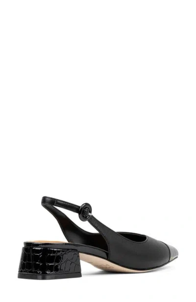 Donald Pliner Payton Leather Slingback Pump In Black