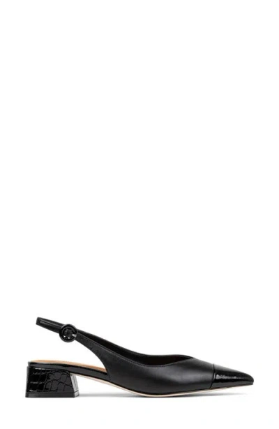 Donald Pliner Payton Leather Slingback Pump In Black