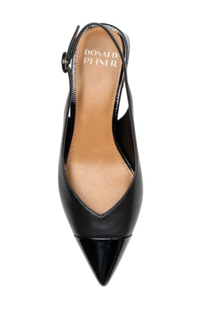 Donald Pliner Payton Leather Slingback Pump In Black