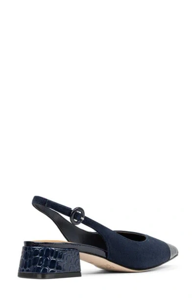Donald Pliner Payton Leather Slingback Pump In Blue