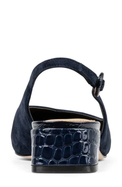 Donald Pliner Payton Leather Slingback Pump In Blue