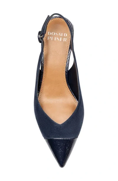 Donald Pliner Payton Leather Slingback Pump In Blue