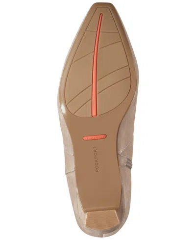 Rockport Women's Mabel Wide-calf Suede Dress Boots In Brown