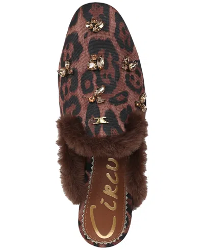 Circus Ny By Sam Edelman Women's Tillie Embellished Cozy Faux-shearling Slip-on Clogs In Black