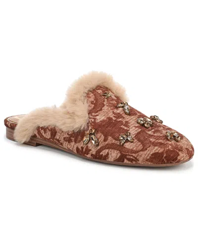 Circus Ny By Sam Edelman Women's Tillie Embellished Cozy Faux-shearling Slip-on Clogs In Brown