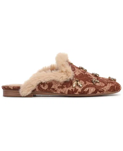 Circus Ny By Sam Edelman Women's Tillie Embellished Cozy Faux-shearling Slip-on Clogs In Brown
